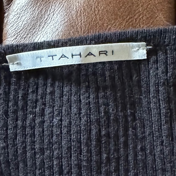 T Tahari Fringed Cardigan Wool/Cotton Sweater Sz S - Picture 7 of 7